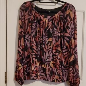 Women's Leaf Print Top